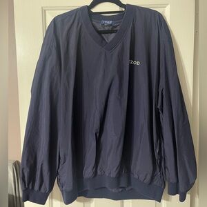 Izod Men's Navy Blue V-Neck Golf Windbreaker Sz L